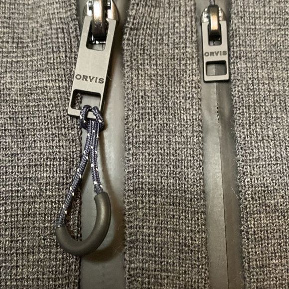 50% off! ORVIS full zip mock neck wool blend sweater cardigan zippered pockets M - Picture 5 of 13